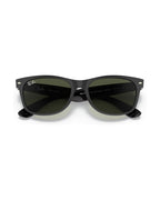 New Wayfarer Sunglasses - Rubber Black/G-15 Green - Ray-Ban