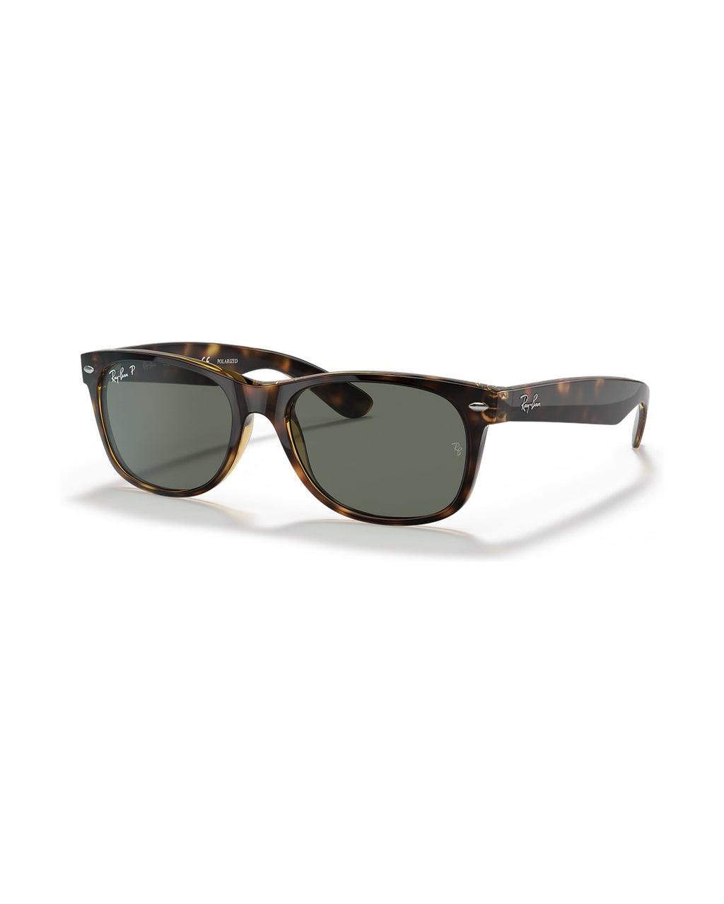New Wayfarer Sunglasses - Tortoise/G-15 Green Polarised - Ray-Ban