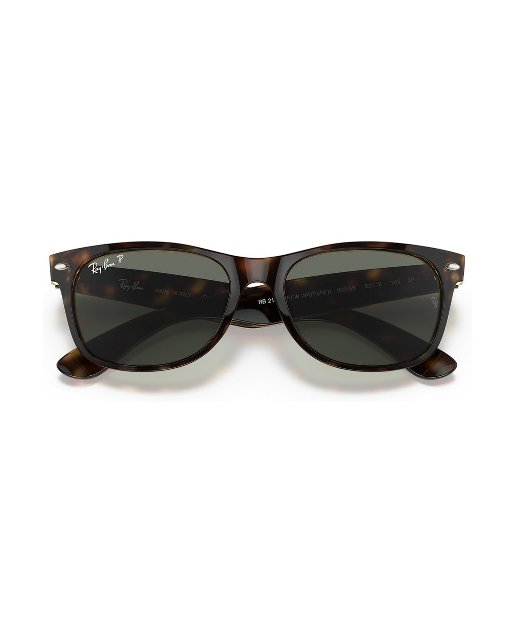 New Wayfarer Sunglasses - Tortoise/G-15 Green Polarised - Ray-Ban