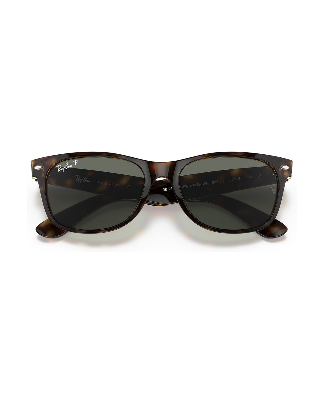 New Wayfarer Sunglasses - Tortoise/G-15 Green Polarised - Ray-Ban