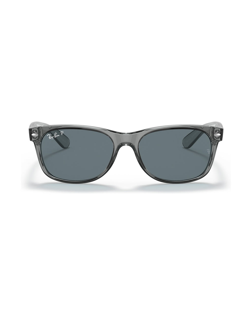New Wayfarer Sunglasses - Transparent Grey/Dark Blue Polarized - Ray-Ban