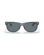 New Wayfarer Sunglasses - Transparent Grey/Dark Blue Polarized - Ray-Ban