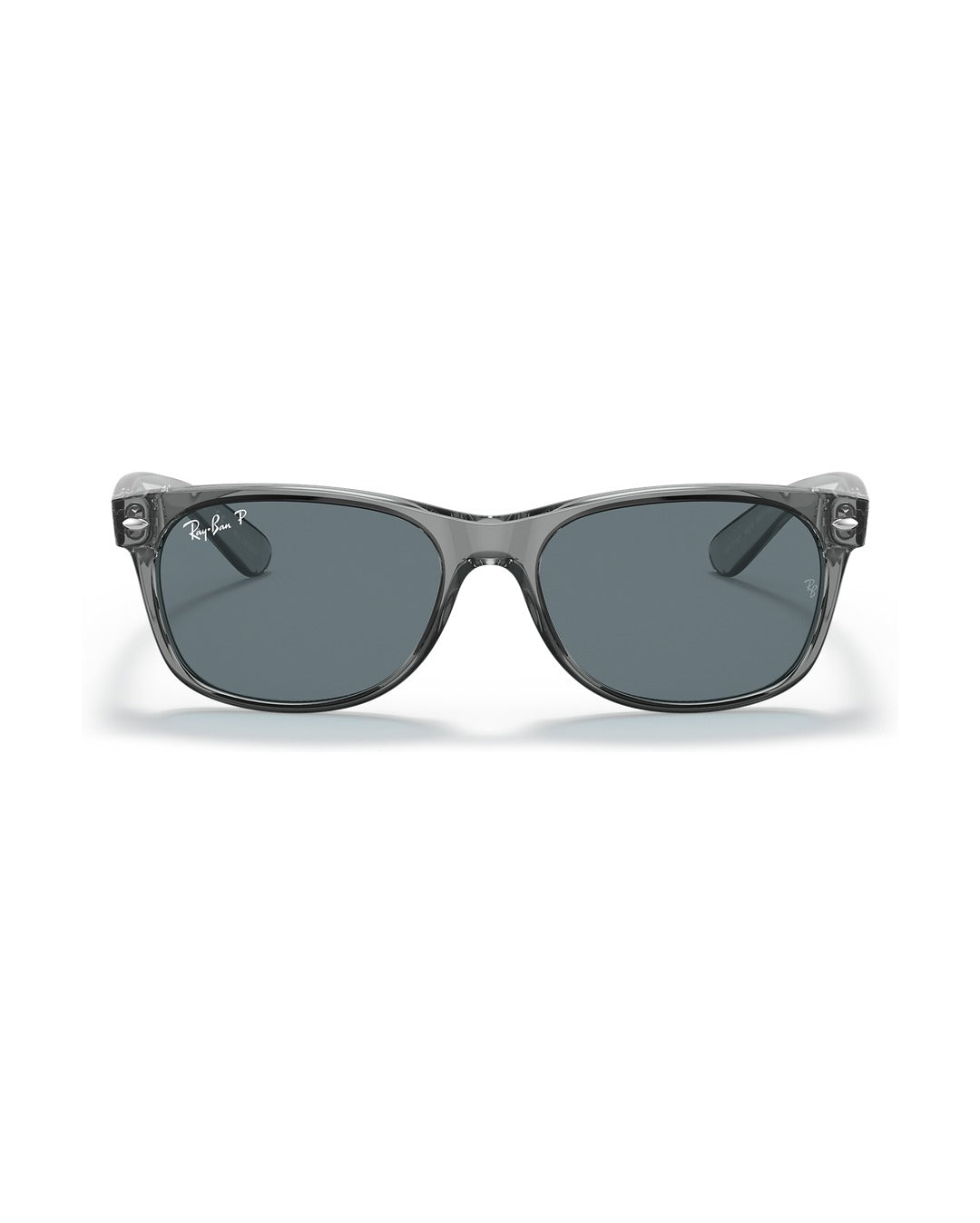 New Wayfarer Sunglasses - Transparent Grey/Dark Blue Polarized - Ray-Ban