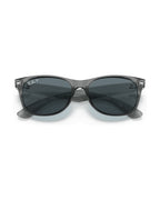 New Wayfarer Sunglasses - Transparent Grey/Dark Blue Polarized - Ray-Ban