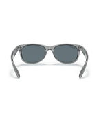 New Wayfarer Sunglasses - Transparent Grey/Dark Blue Polarized - Ray-Ban