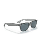 New Wayfarer Sunglasses - Transparent Grey/Dark Blue Polarized - Ray-Ban