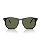 RB2210F Low Bridge Fit Sunglasses - Black/Green Polarized - Ray-Ban