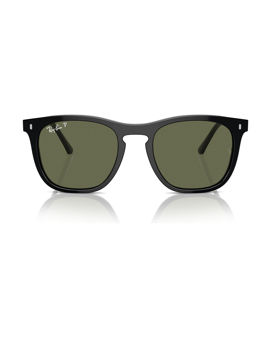RB2210F Low Bridge Fit Sunglasses - Black/Green Polarized - Ray-Ban