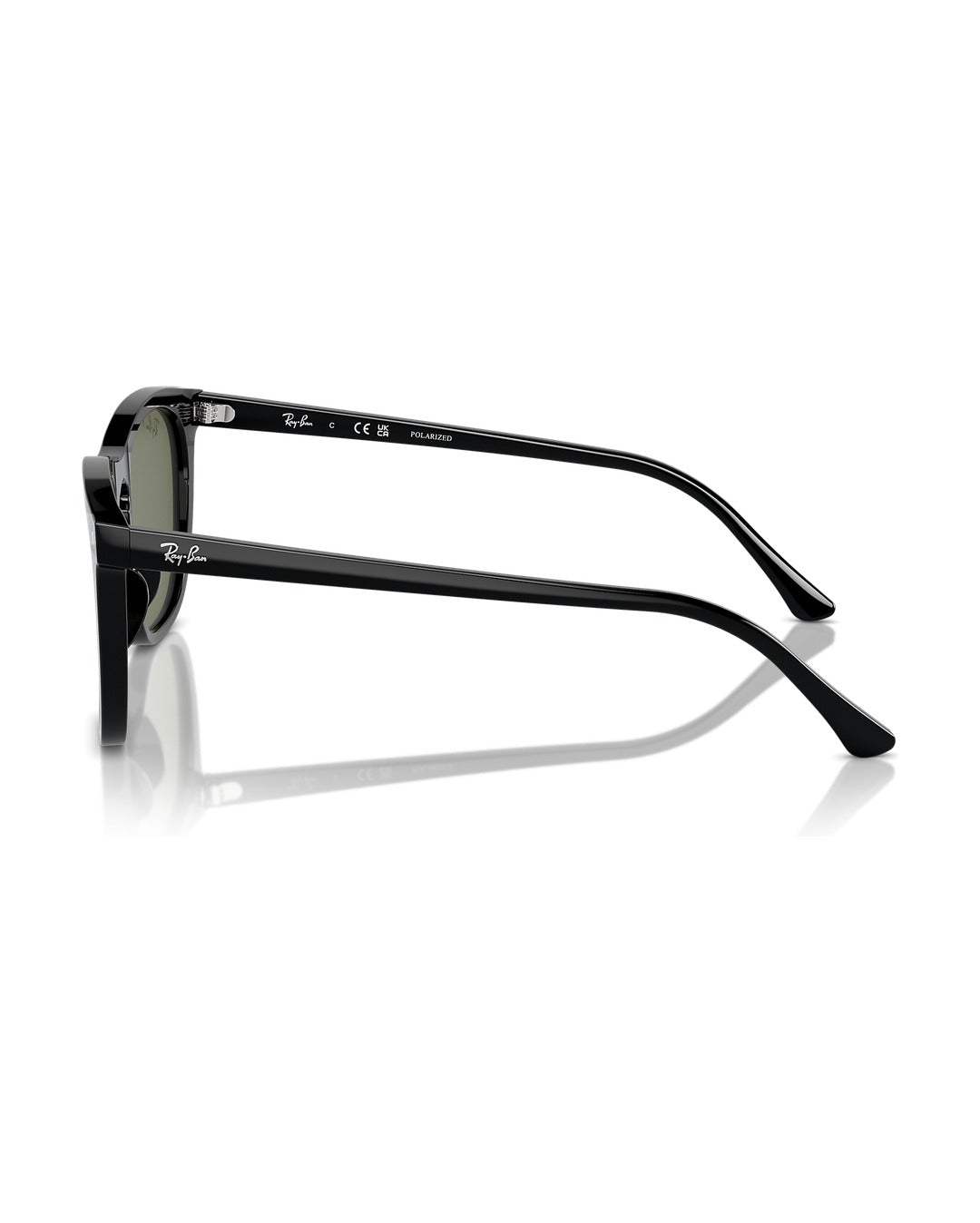 RB2210F Low Bridge Fit Sunglasses - Black/Green Polarized - Ray-Ban
