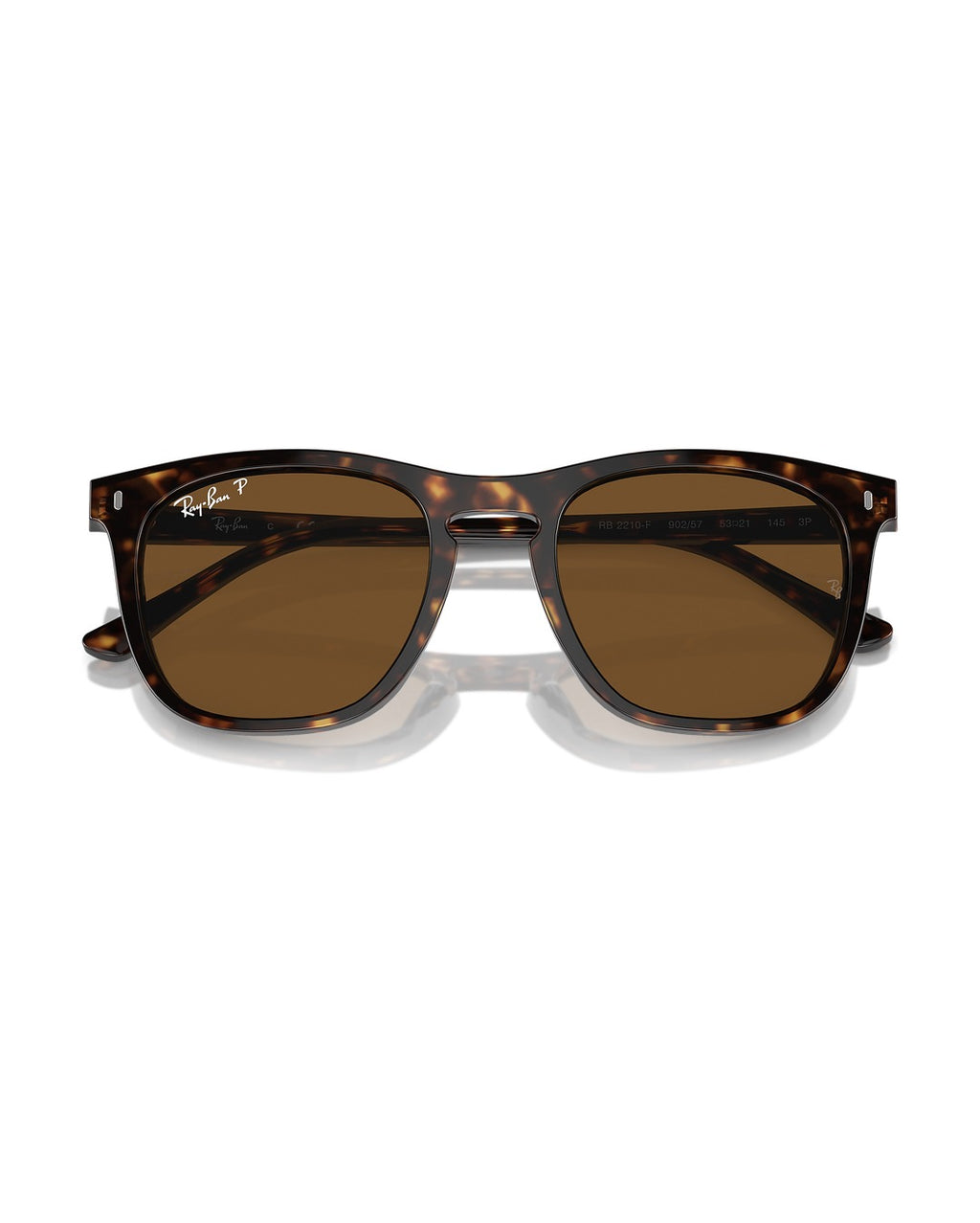 RB2210F Low Bridge Fit Sunglasses - Havana/Brown Polarized - Ray-Ban