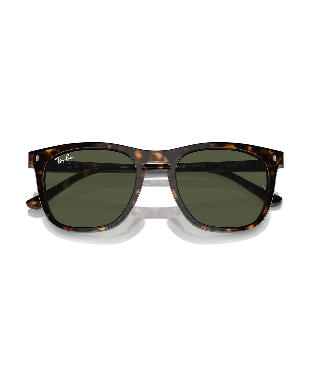 RB2210F Low Bridge Fit Sunglasses - Havana/Green - Ray-Ban