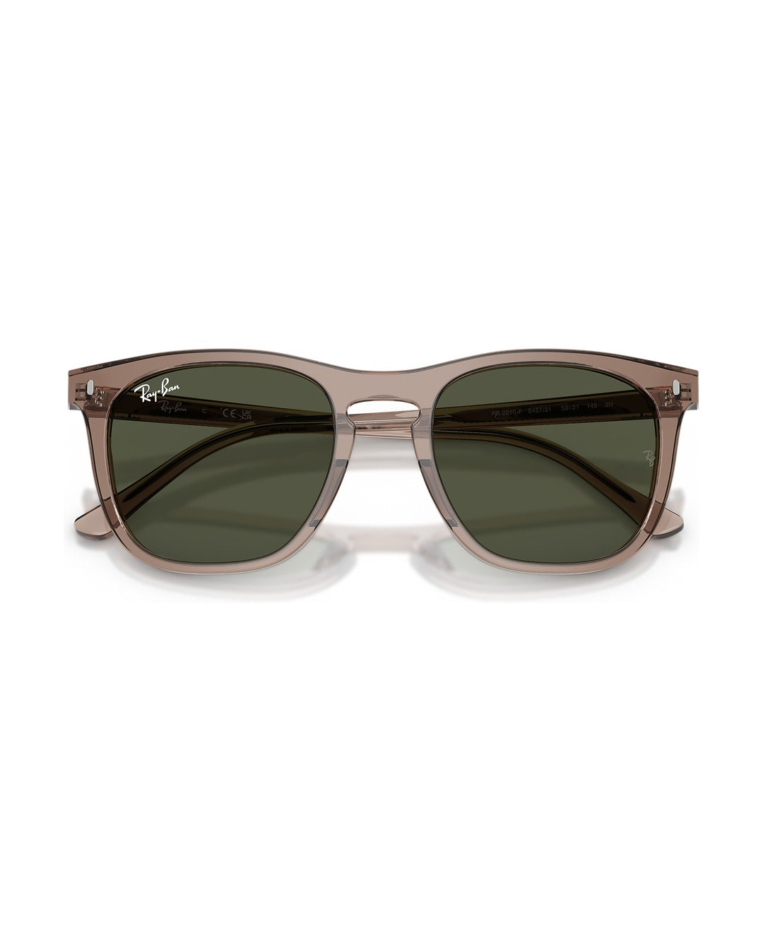 RB2210F Sunglasses - Transparent Light Brown/Green - Ray-Ban