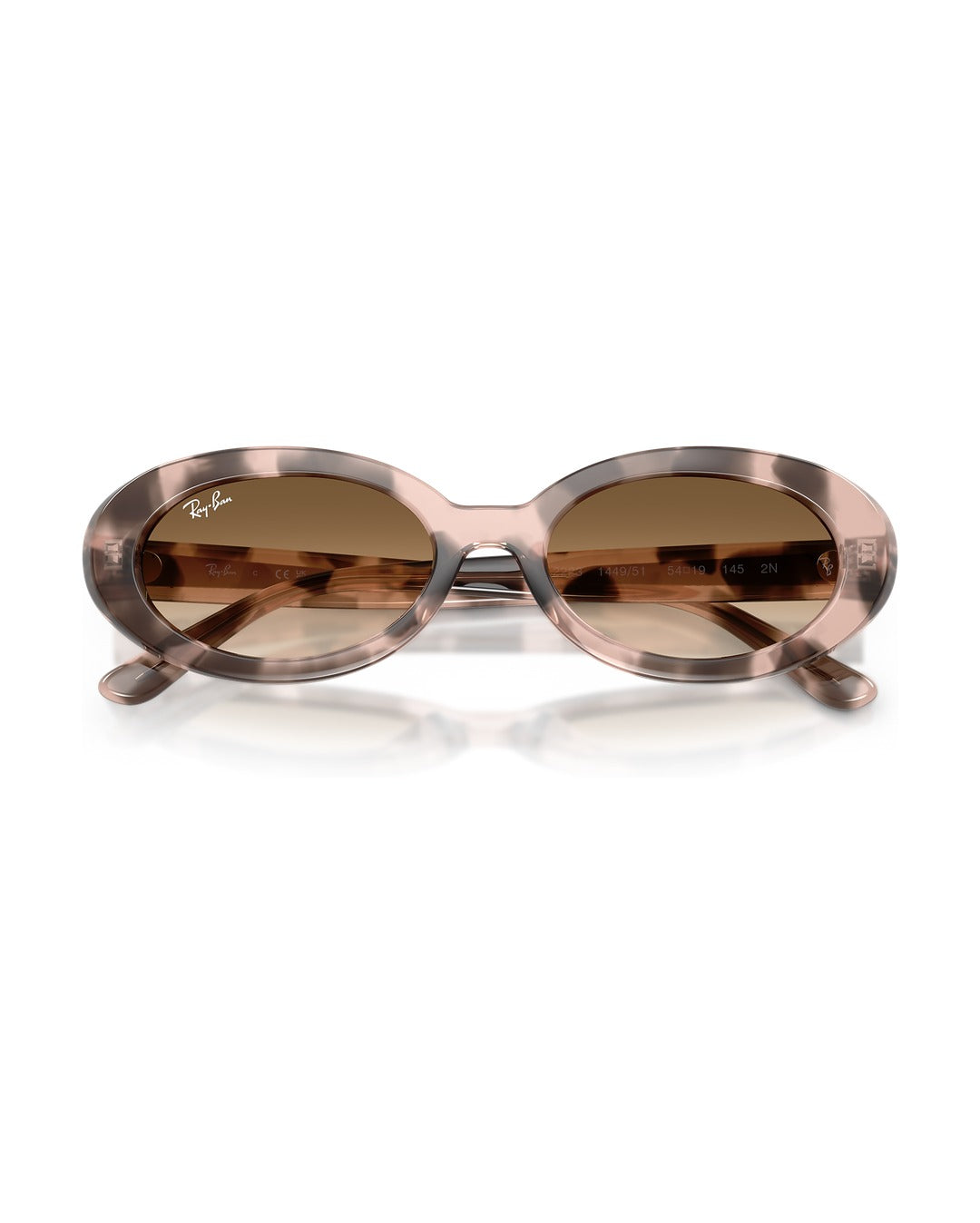 RB2223F Sunglasses - Opal Pink Havana/Clear Gradient Brown - Ray-Ban