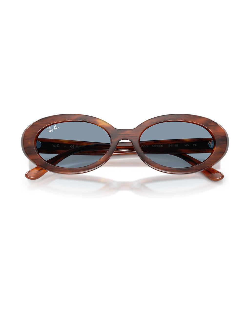 RB2223F Sunglasses - Striped Havana/Blue - Ray-Ban