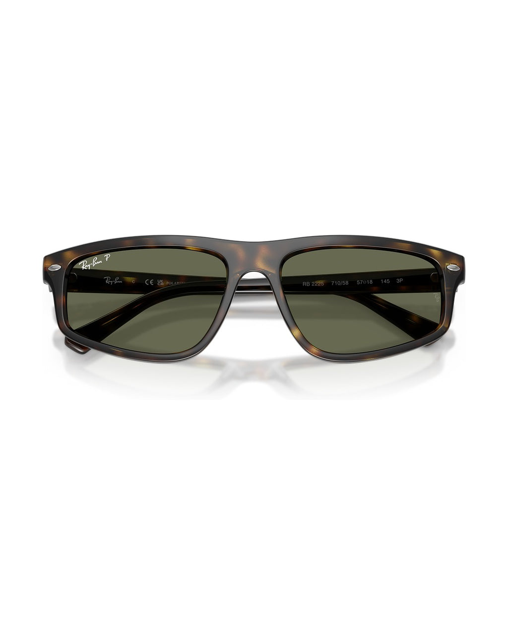 RB2225 Sunglasses - Havana/Green Polarized - Ray-Ban