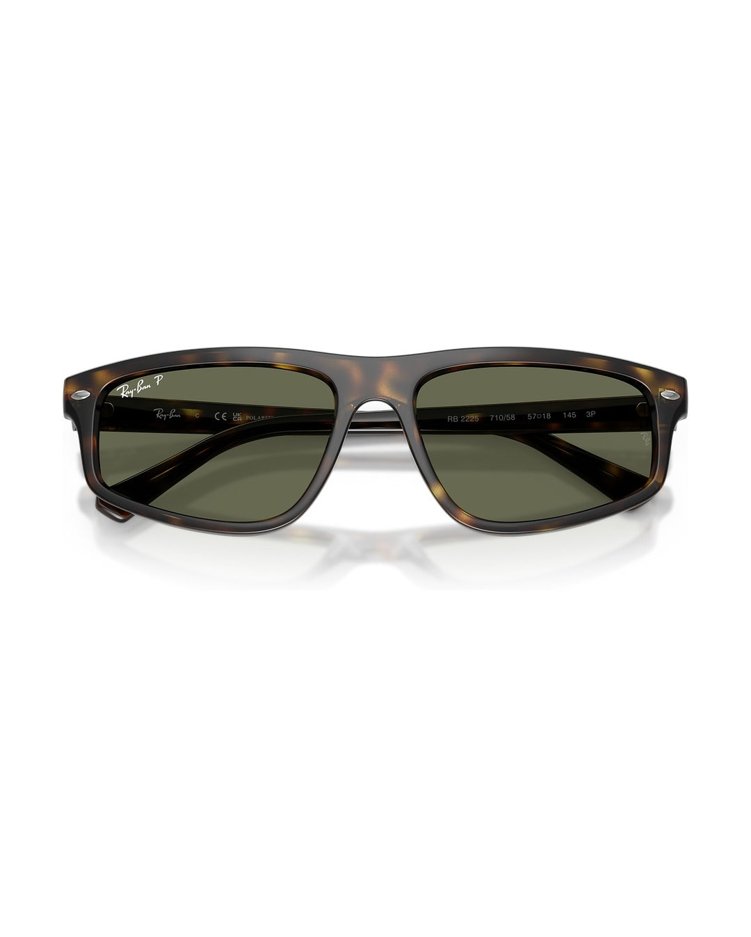 RB2225 Sunglasses - Havana/Green Polarized - Ray-Ban