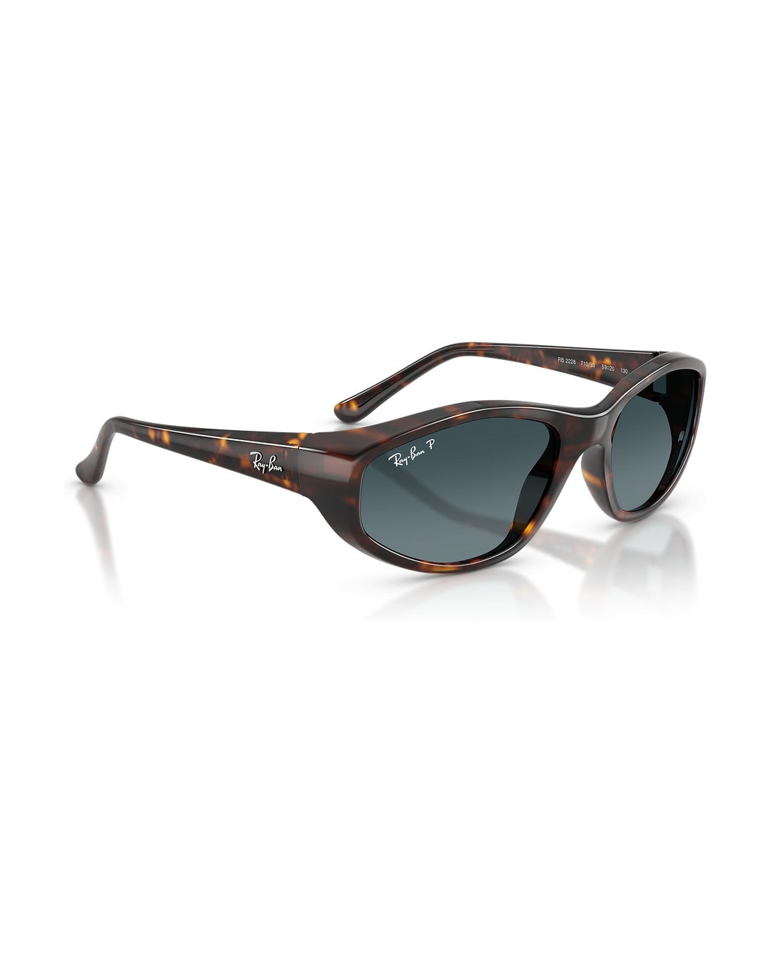 RB2228 Sunglasses - Havana/Polarized Light Blue Gradient - Ray-Ban