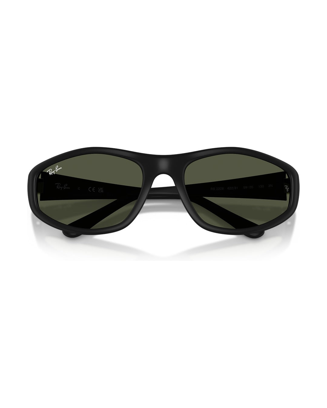 RB2228 Sunglasses - Rubber Black/Dark Green - Ray-Ban