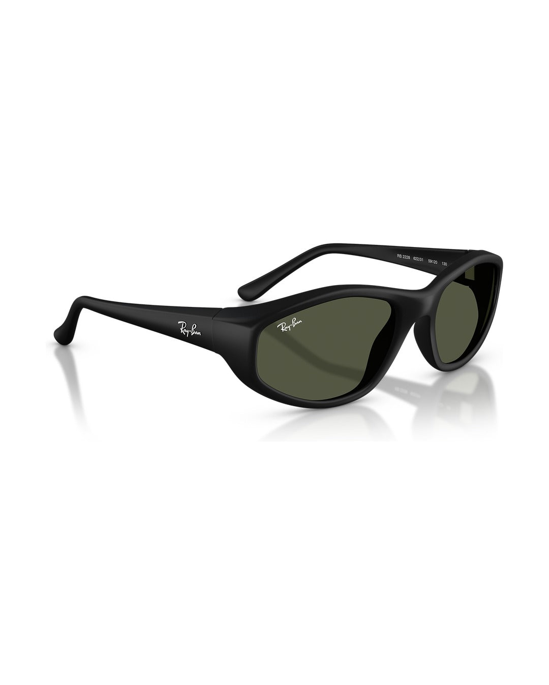 RB2228 Sunglasses - Rubber Black/Dark Green - Ray-Ban