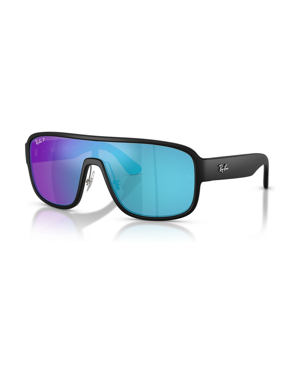 RB2229 Sunglasses - Black/Green Mirror Silver Polarised+ - Ray-Ban