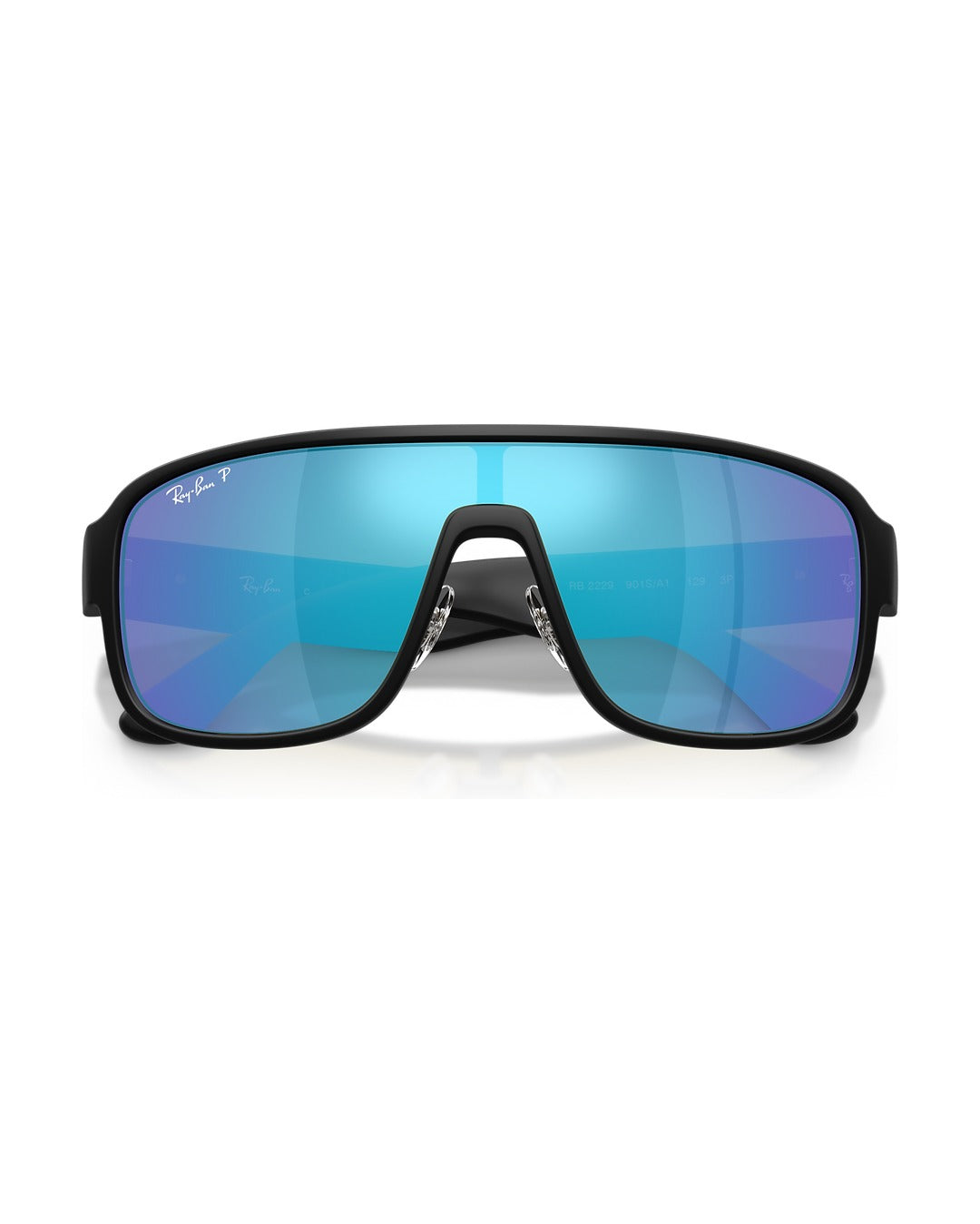 RB2229 Sunglasses - Black/Green Mirror Silver Polarised+ - Ray-Ban