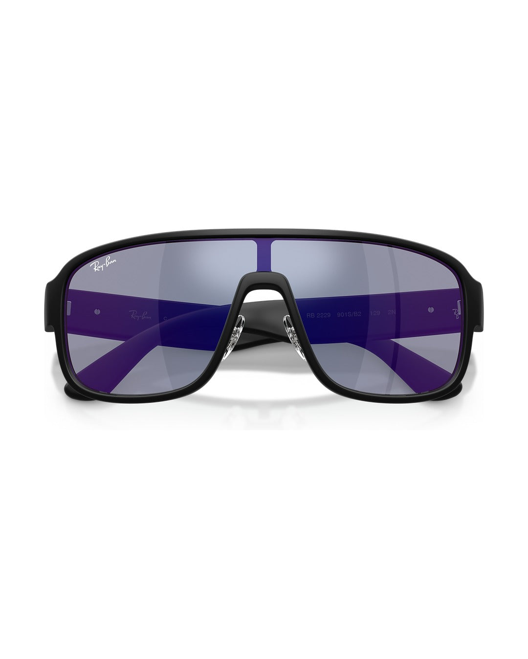RB2229 Sunglasses - Matte Black/Dark Blue Mirror Violet - Ray-Ban