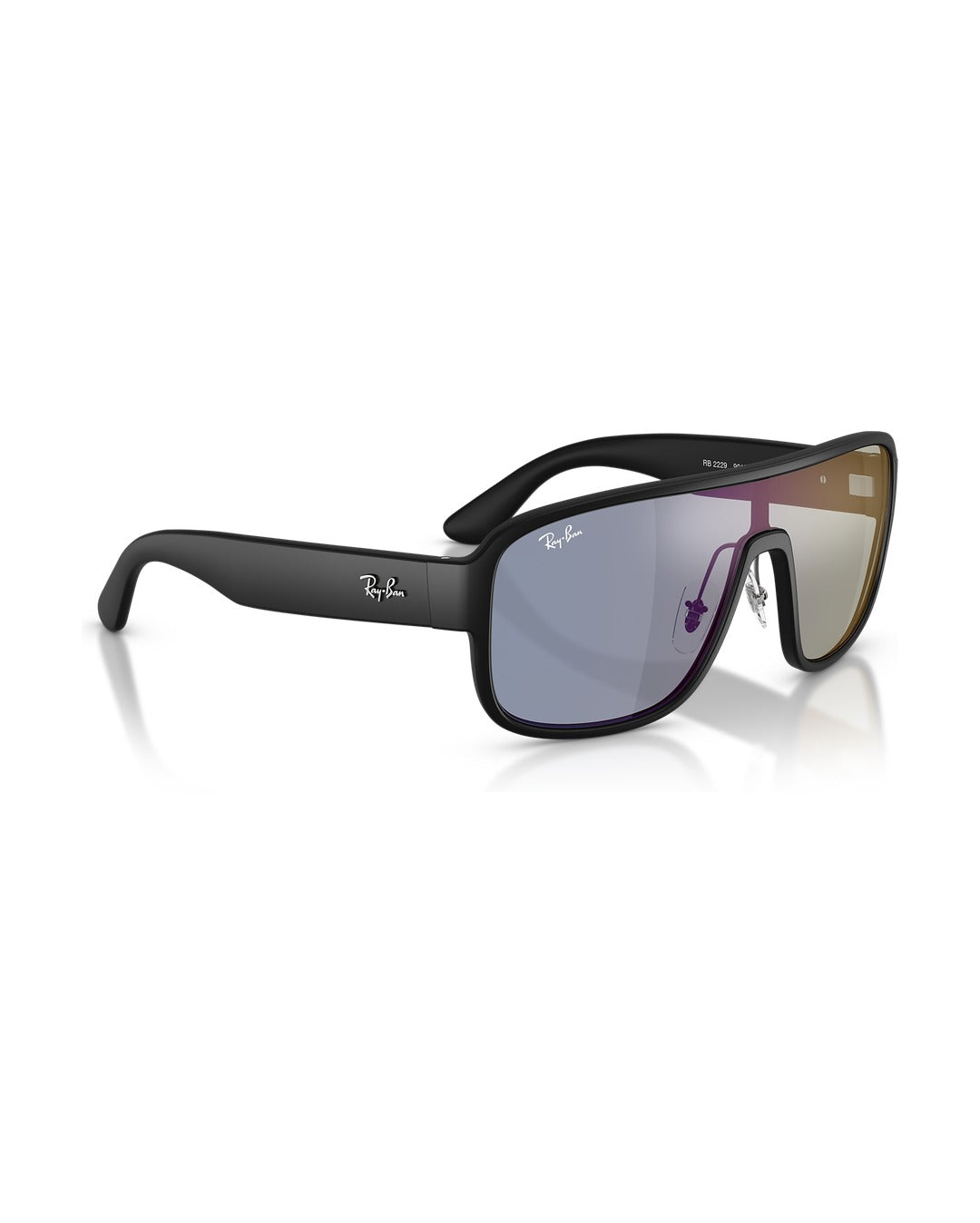 RB2229 Sunglasses - Matte Black/Dark Blue Mirror Violet - Ray-Ban