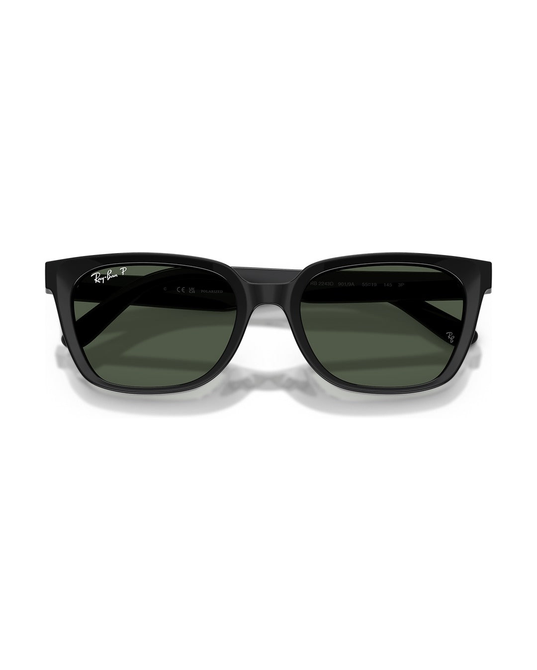 RB2243D Sunglasses - Black/Polarized Dark Green - Ray-Ban