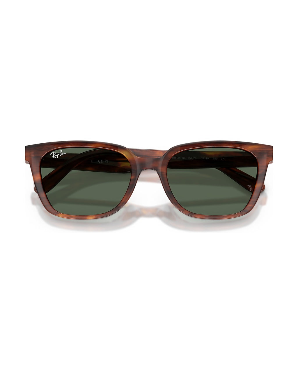 RB2243D Sunglasses - Striped Havana/Dark Green - Ray-Ban