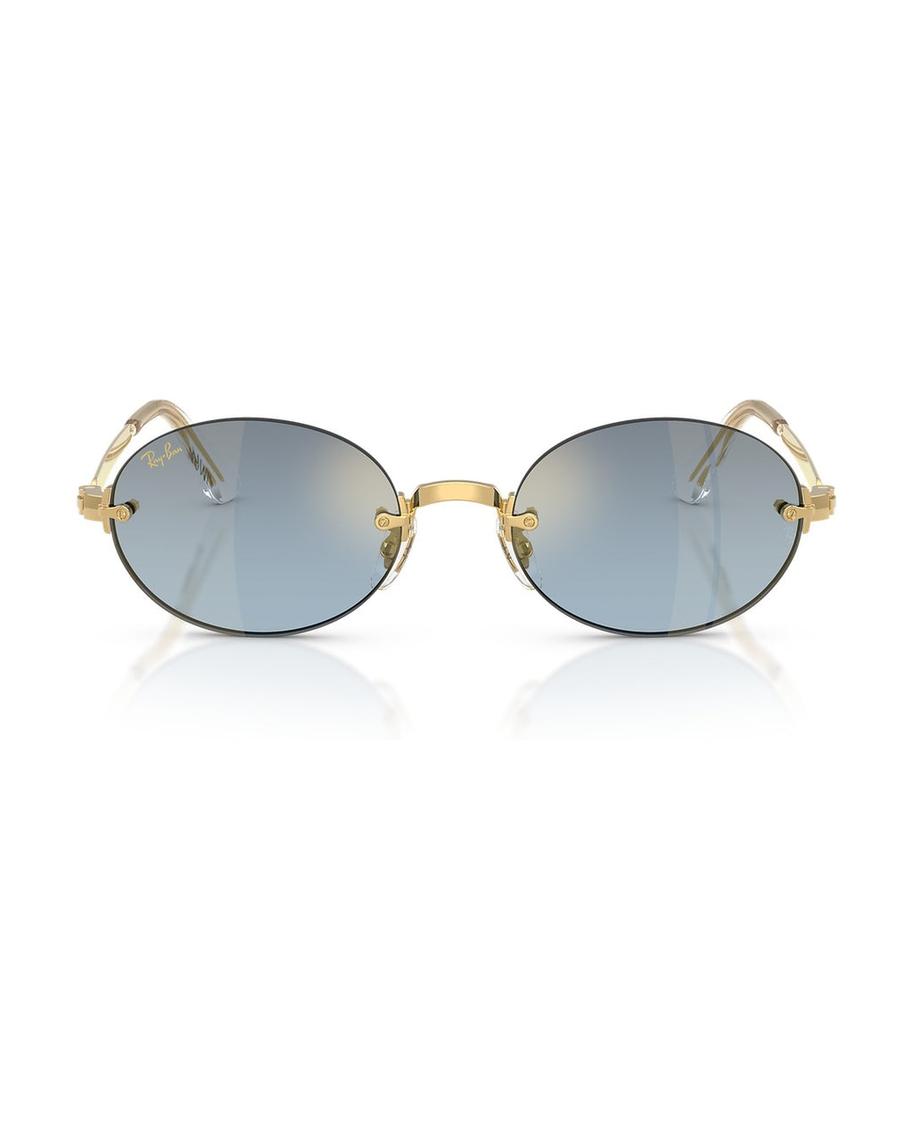 A$AP Rocky Rimless Oval Sunglasses - Arista Gold/Blue Gradient Dark Grey - Ray-Ban