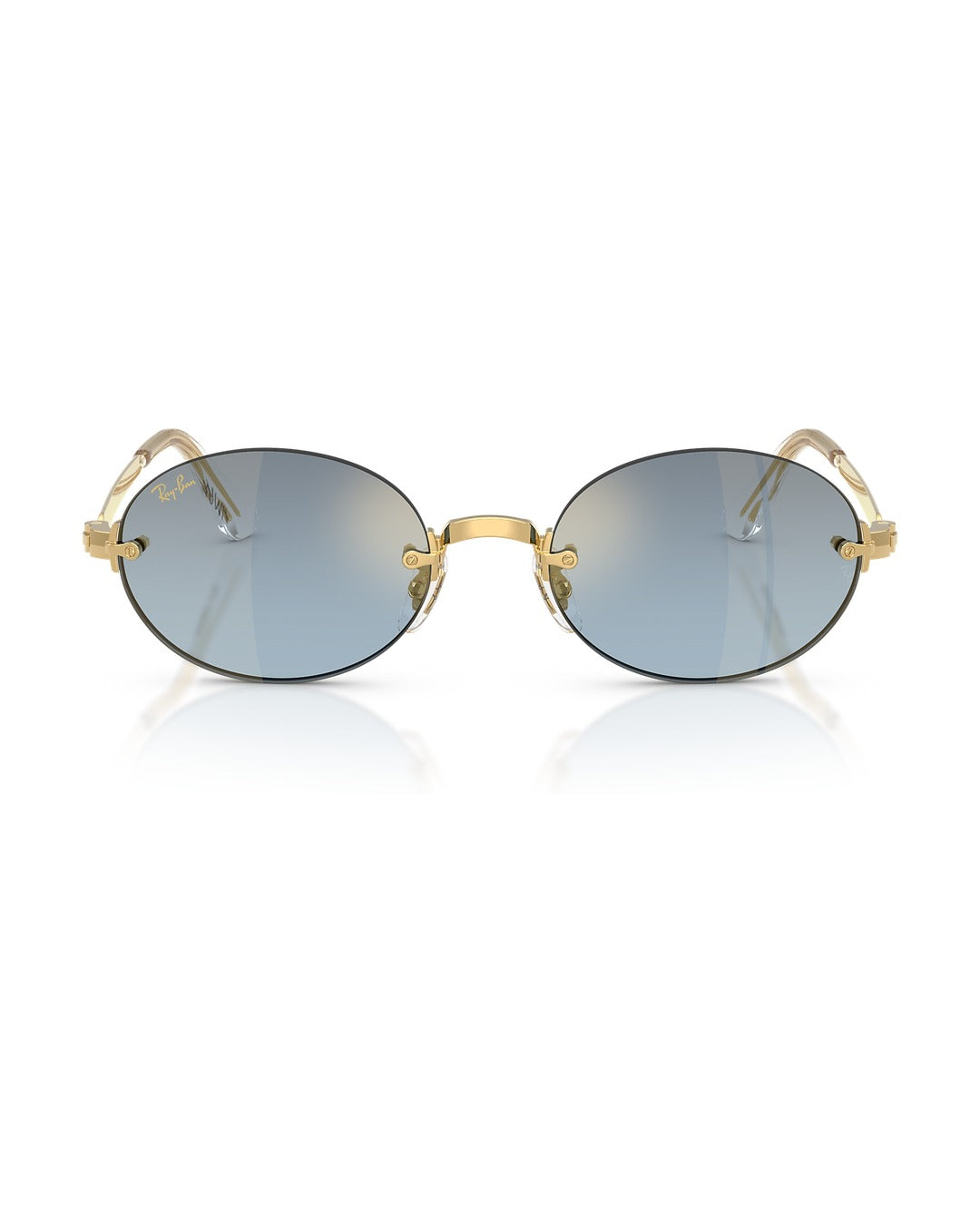 A$AP Rocky Rimless Oval Sunglasses - Arista Gold/Blue Gradient Dark Grey - Ray-Ban