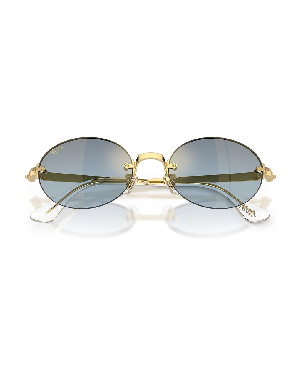 A$AP Rocky Rimless Oval Sunglasses - Arista Gold/Blue Gradient Dark Grey - Ray-Ban