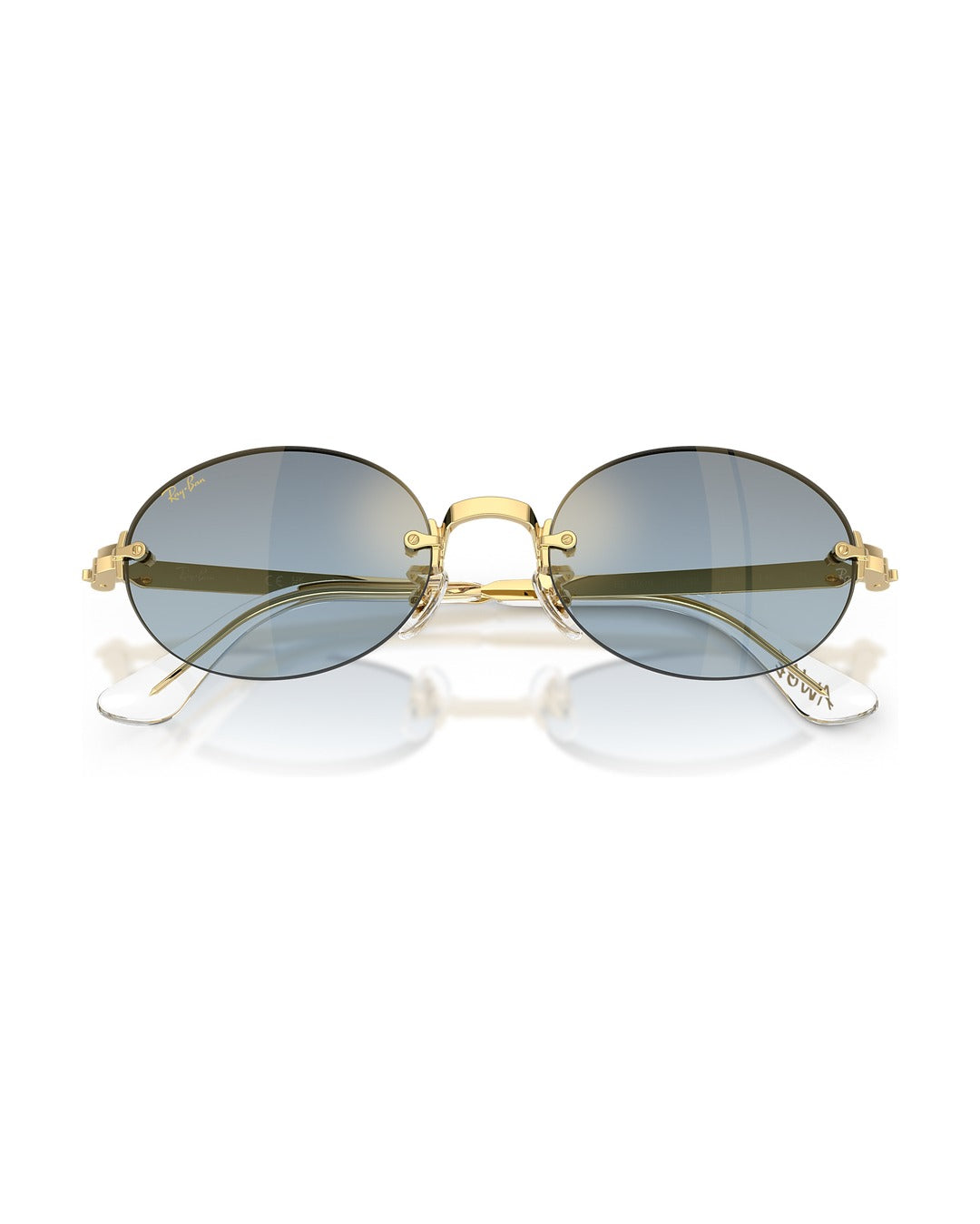 A$AP Rocky Rimless Oval Sunglasses - Arista Gold/Blue Gradient Dark Grey - Ray-Ban