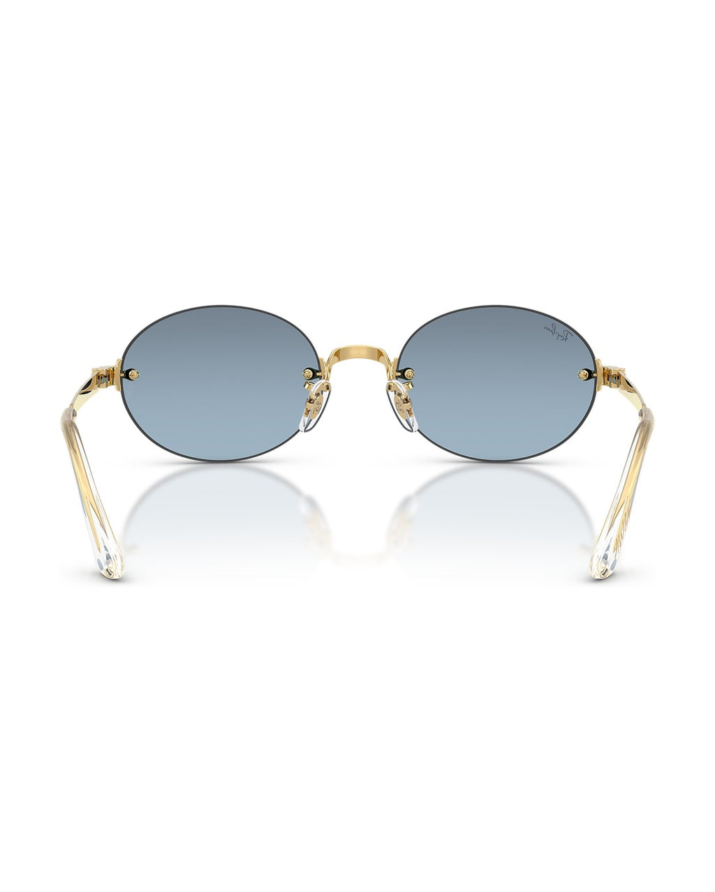 A$AP Rocky Rimless Oval Sunglasses - Arista Gold/Blue Gradient Dark Grey - Ray-Ban