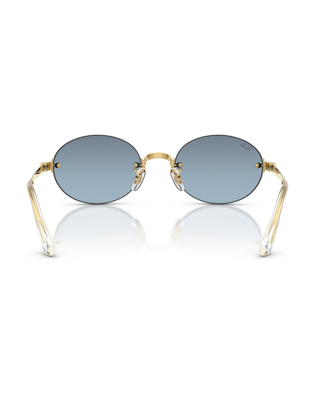 A$AP Rocky Rimless Oval Sunglasses - Arista Gold/Blue Gradient Dark Grey - Ray-Ban
