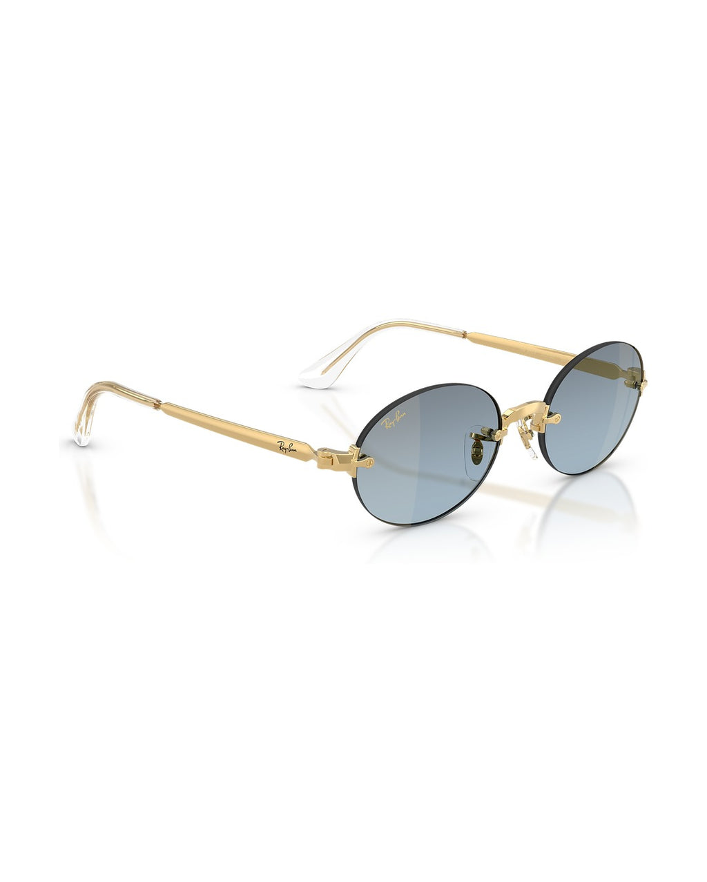 A$AP Rocky Rimless Oval Sunglasses - Arista Gold/Blue Gradient Dark Grey - Ray-Ban