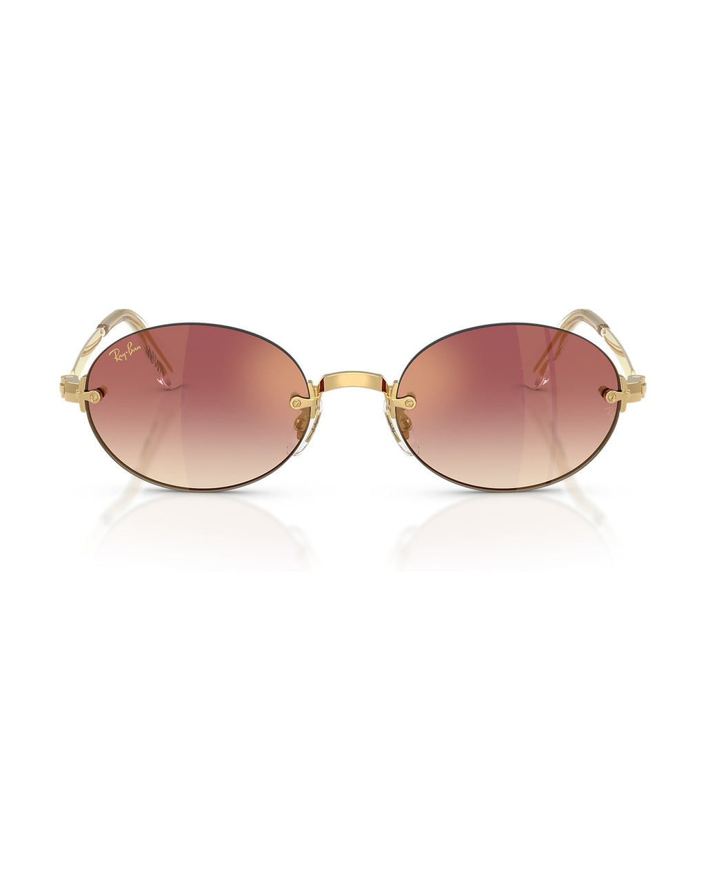 A$AP Rocky Rimless Oval Sunglasses - Arista Gold/Clear Gradient Dark Violet - Ray-Ban