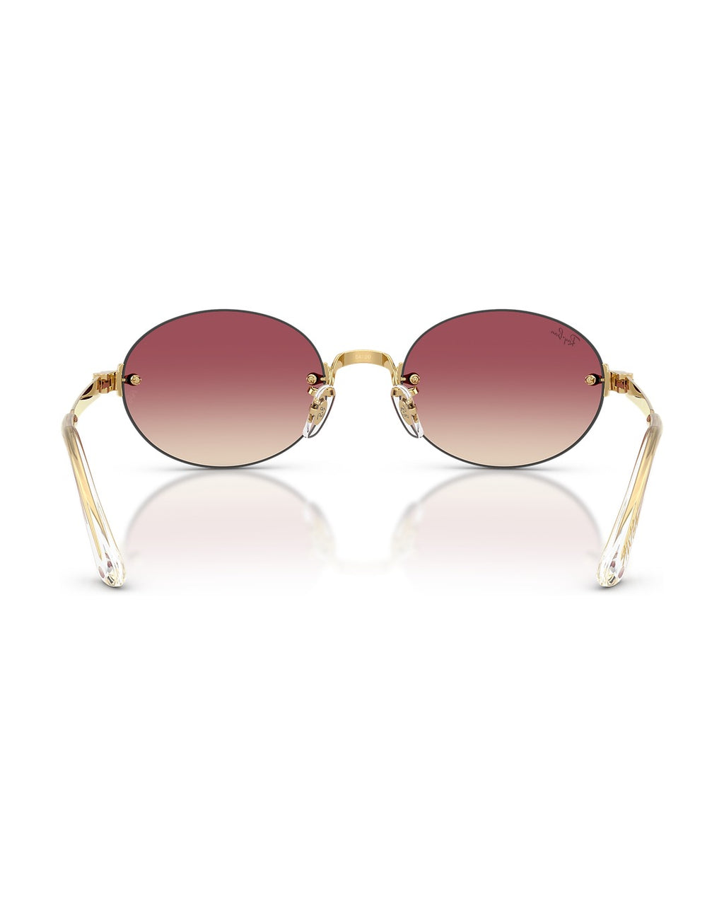 A$AP Rocky Rimless Oval Sunglasses - Arista Gold/Clear Gradient Dark Violet - Ray-Ban