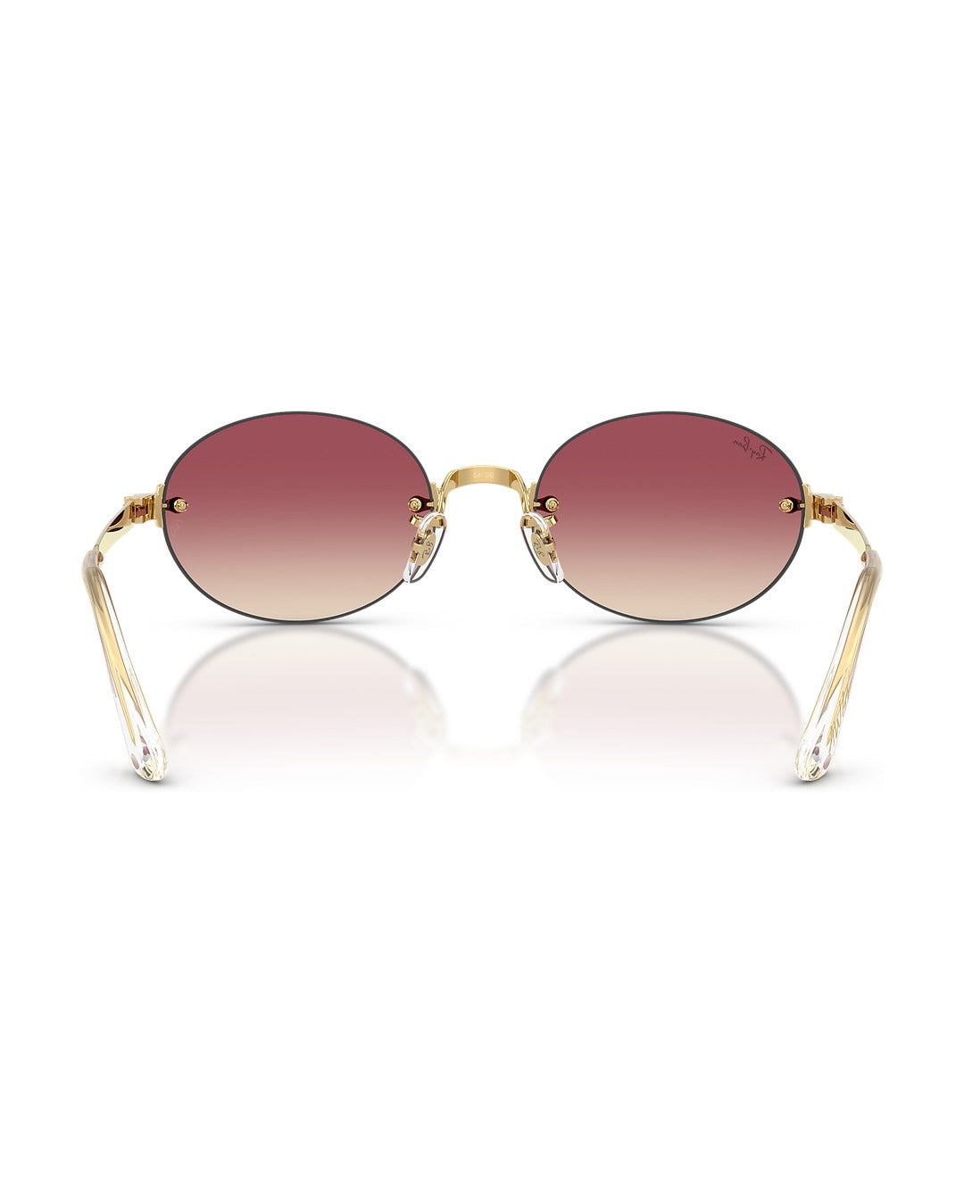 A$AP Rocky Rimless Oval Sunglasses - Arista Gold/Clear Gradient Dark Violet - Ray-Ban