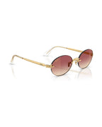 A$AP Rocky Rimless Oval Sunglasses - Arista Gold/Clear Gradient Dark Violet - Ray-Ban