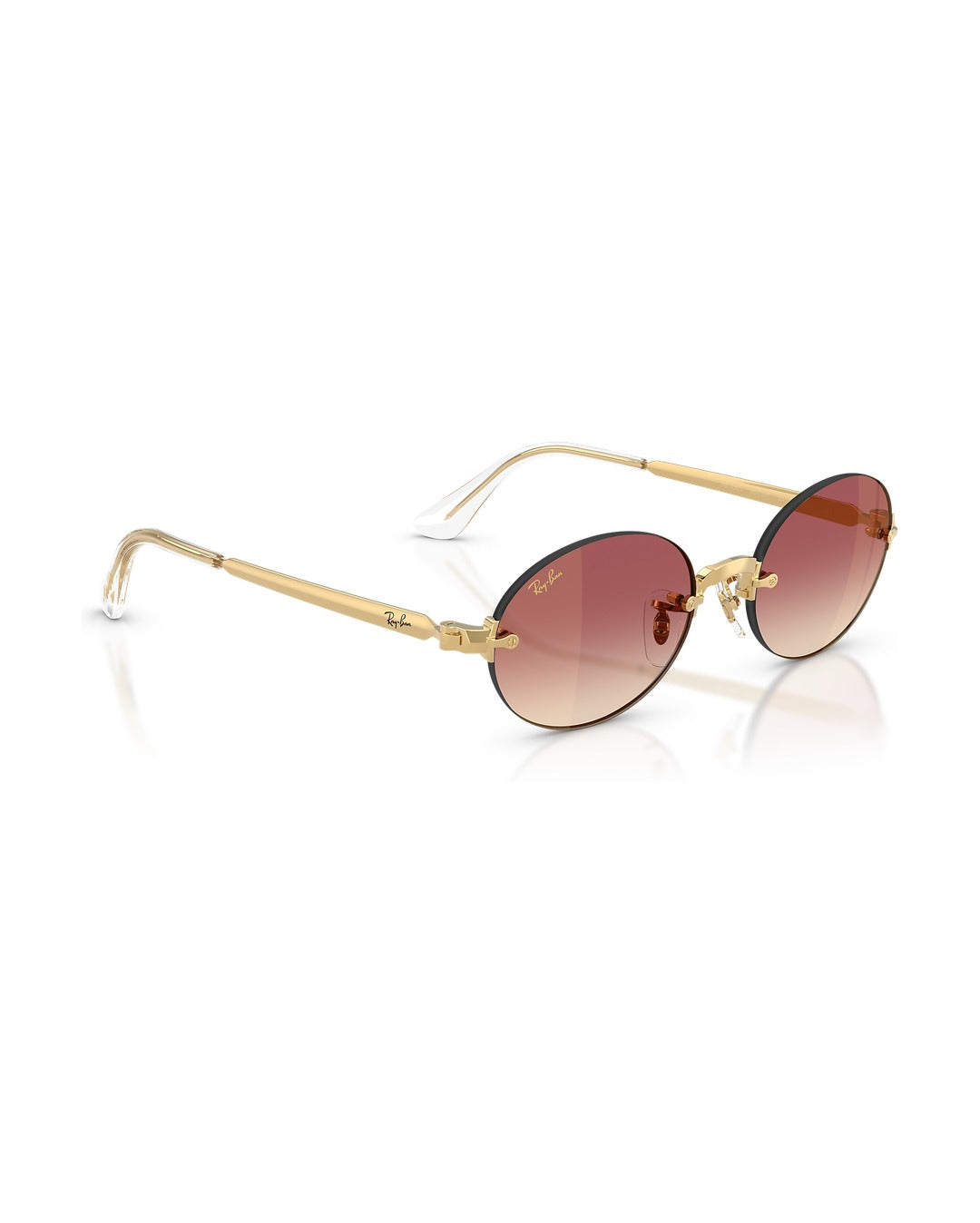 A$AP Rocky Rimless Oval Sunglasses - Arista Gold/Clear Gradient Dark Violet - Ray-Ban