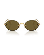 A$AP Rocky Rimless Oval Sunglasses - Arista Gold/Dark Brown - Ray-Ban