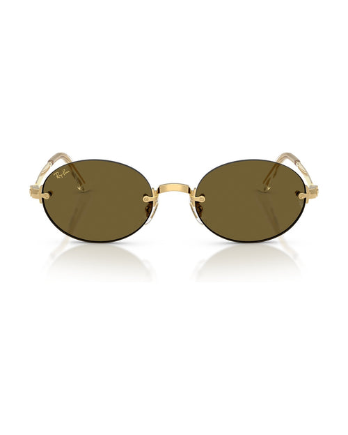 A$AP Rocky Rimless Oval Sunglasses - Arista Gold/Dark Brown - Ray-Ban