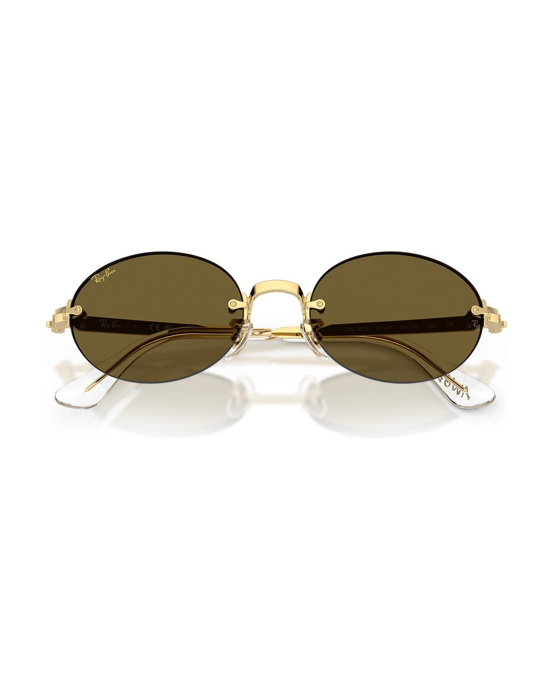 A$AP Rocky Rimless Oval Sunglasses - Arista Gold/Dark Brown - Ray-Ban
