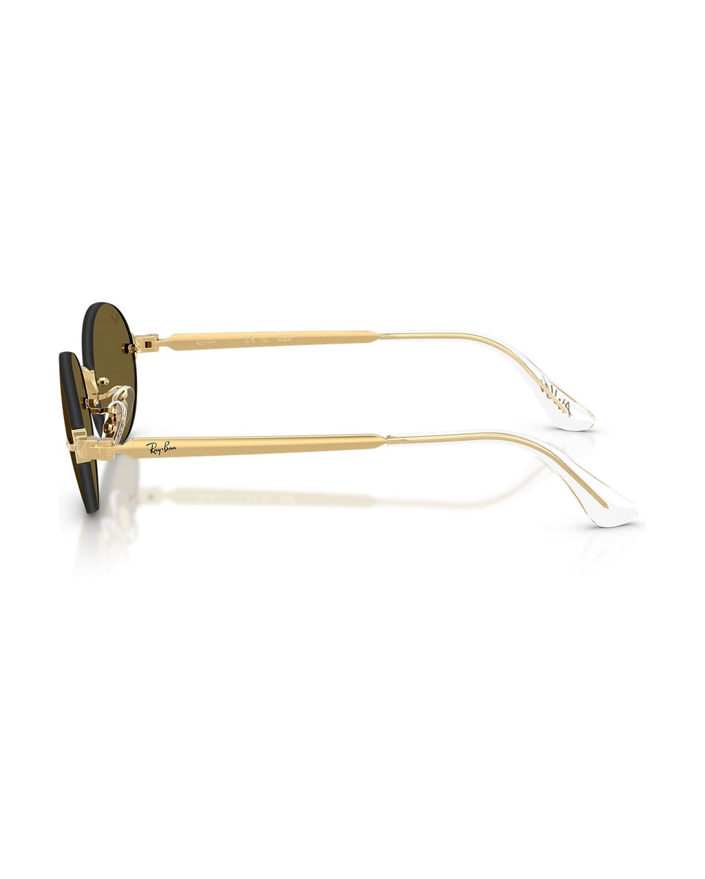 A$AP Rocky Rimless Oval Sunglasses - Arista Gold/Dark Brown - Ray-Ban