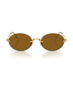 A$AP Rocky Rimless Oval Sunglasses - Arista Gold/Dark Brown Polarized - Ray-Ban