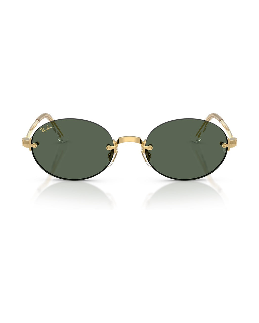 A$AP Rocky Rimless Oval Sunglasses - Arista Gold/Dark Green - Ray-Ban