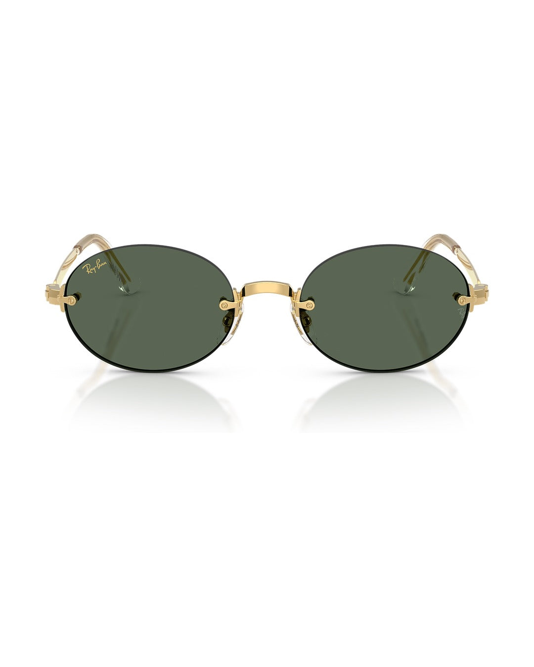 A$AP Rocky Rimless Oval Sunglasses - Arista Gold/Dark Green - Ray-Ban