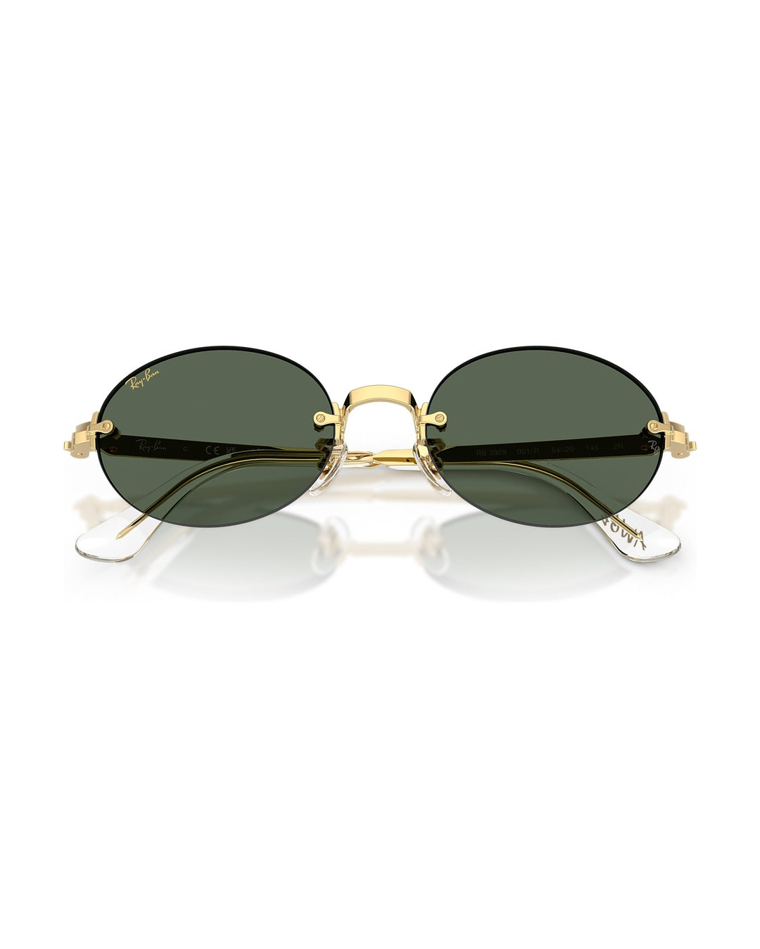 A$AP Rocky Rimless Oval Sunglasses - Arista Gold/Dark Green - Ray-Ban
