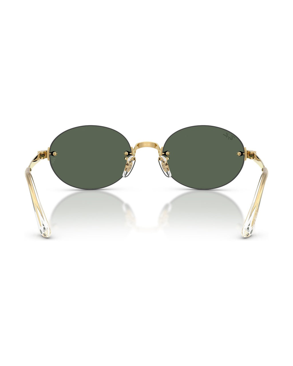 A$AP Rocky Rimless Oval Sunglasses - Arista Gold/Dark Green - Ray-Ban